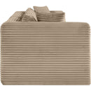  Manufacturer Color_Taupe -- Shaggy 109" Taupe Corduroy Performance Fabric Upholstered 3 pc Modular Sofa IMAGE 4