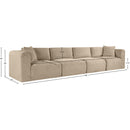  Manufacturer Color_Taupe -- Shaggy 140" Taupe Corduroy Performance Fabric Upholstered 4 pc Modular Sofa IMAGE 11