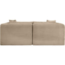  Manufacturer Color_Taupe -- Shaggy 78" Taupe Corduroy Performance Fabric Upholstered 2 pc Modular Loveseat IMAGE 5