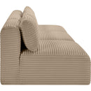  Manufacturer Color_Taupe -- Shaggy 93" Taupe Corduroy Performance Fabric Upholstered 3 pc Armless Modular Sofa IMAGE 4