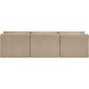  Manufacturer Color_Taupe -- Shaggy 93" Taupe Corduroy Performance Fabric Upholstered 3 pc Armless Modular Sofa IMAGE 5