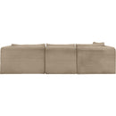  Manufacturer Color_Taupe -- Shaggy 114" Taupe Corduroy Performance Fabric Upholstered 3 pc Modular Sectional IMAGE 5