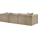  Manufacturer Color_Taupe -- Shaggy 109" Taupe Corduroy Performance Fabric Upholstered 4 pc Modular Sectional IMAGE 7