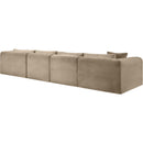  Manufacturer Color_Taupe -- Shaggy 145" Taupe Corduroy Performance Fabric Upholstered 4 pc Modular Sectional IMAGE 7