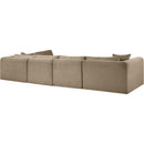  Manufacturer Color_Taupe -- Shaggy 140" Taupe Corduroy Performance Fabric Upholstered 5 pc Modular Sectional IMAGE 7