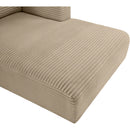 Meridian Shaggy Taupe Corduroy Performance Fabric Modular Sectional IMAGE 10