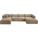  Manufacturer Color_Taupe -- Shaggy 145" Taupe Corduroy Performance Fabric Upholstered 5 pc Modular Sectional IMAGE 6