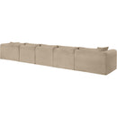  Manufacturer Color_Taupe -- Shaggy 176" Taupe Corduroy Performance Fabric Upholstered 5 pc Modular Sectional IMAGE 7