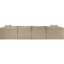  Manufacturer Color_Taupe -- Shaggy 140" Taupe Corduroy Performance Fabric Upholstered 6 pc Modular Sectional IMAGE 5