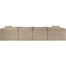 Meridian Shaggy Taupe Corduroy Performance Fabric Modular Sectional IMAGE 5