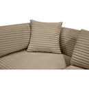 Meridian Shaggy Taupe Corduroy Performance Fabric Modular Sectional IMAGE 11