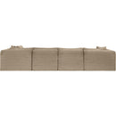  Manufacturer Color_Taupe -- Shaggy 140" Taupe Corduroy Performance Fabric Upholstered 6 pc Modular Sectional IMAGE 5