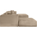  Manufacturer Color_Taupe -- Shaggy 140" Taupe Corduroy Performance Fabric Upholstered 6 pc Modular Sectional IMAGE 4