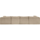  Manufacturer Color_Taupe -- Shaggy 140" Taupe Corduroy Performance Fabric Upholstered 6 pc Modular Sectional IMAGE 5
