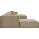  Manufacturer Color_Taupe -- Shaggy 176" Taupe Corduroy Performance Fabric Upholstered 6 pc Modular Sectional IMAGE 4