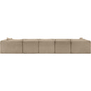  Manufacturer Color_Taupe -- Shaggy 176" Taupe Corduroy Performance Fabric Upholstered 6 pc Modular Sectional IMAGE 5