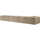  Manufacturer Color_Taupe -- Shaggy 207" Taupe Corduroy Performance Fabric Upholstered 6 pc Modular Sectional IMAGE 7