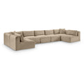  Manufacturer Color_Taupe -- Shaggy 171" Taupe Corduroy Performance Fabric Upholstered 7 pc Modular Sectional IMAGE 1