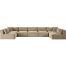  Manufacturer Color_Taupe -- Shaggy 171" Taupe Corduroy Performance Fabric Upholstered 7 pc Modular Sectional IMAGE 3