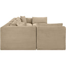  Manufacturer Color_Taupe -- Shaggy 171" Taupe Corduroy Performance Fabric Upholstered 7 pc Modular Sectional IMAGE 4