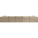  Manufacturer Color_Taupe -- Shaggy 171" Taupe Corduroy Performance Fabric Upholstered 7 pc Modular Sectional IMAGE 5