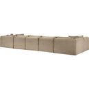  Manufacturer Color_Taupe -- Shaggy 171" Taupe Corduroy Performance Fabric Upholstered 7 pc Modular Sectional IMAGE 7