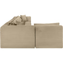  Manufacturer Color_Taupe -- Shaggy 202" Taupe Corduroy Performance Fabric Upholstered 7 pc Modular Sectional IMAGE 4