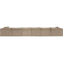 Meridian Shaggy Taupe Corduroy Performance Fabric Modular Sectional IMAGE 5