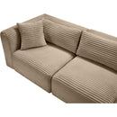  Manufacturer Color_Taupe -- Shaggy 202" Taupe Corduroy Performance Fabric Upholstered 7 pc Modular Sectional IMAGE 9