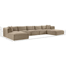  Manufacturer Color_Taupe -- Shaggy 171" Taupe Corduroy Performance Fabric Upholstered 7 pc Modular Sectional IMAGE 11