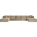  Manufacturer Color_Taupe -- Shaggy 171" Taupe Corduroy Performance Fabric Upholstered 7 pc Modular Sectional IMAGE 3