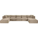  Manufacturer Color_Taupe -- Shaggy 171" Taupe Corduroy Performance Fabric Upholstered 7 pc Modular Sectional IMAGE 6