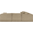  Manufacturer Color_Taupe -- Shaggy 140" Taupe Corduroy Performance Fabric Upholstered 7 pc Modular Sectional IMAGE 5