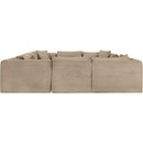  Manufacturer Color_Taupe -- Shaggy 140" Taupe Corduroy Performance Fabric Upholstered 8 pc Modular Sectional IMAGE 4