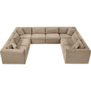  Manufacturer Color_Taupe -- Shaggy 140" Taupe Corduroy Performance Fabric Upholstered 8 pc Modular Sectional IMAGE 6