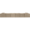  Manufacturer Color_Taupe -- Shaggy 202" Taupe Corduroy Performance Fabric Upholstered 8 pc Modular Sectional IMAGE 5