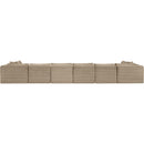 Meridian Shaggy Taupe Corduroy Performance Fabric Modular Sectional IMAGE 5
