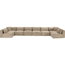  Manufacturer Color_Taupe -- Shaggy 202" Taupe Corduroy Performance Fabric Upholstered 8 pc Modular Sectional IMAGE 6