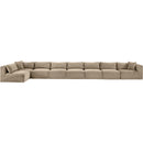  Manufacturer Color_Taupe -- Shaggy 233" Taupe Corduroy Performance Fabric Upholstered 8 pc Modular Sectional IMAGE 3