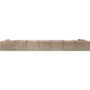  Manufacturer Color_Taupe -- Shaggy 233" Taupe Corduroy Performance Fabric Upholstered 8 pc Modular Sectional IMAGE 5