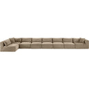  Manufacturer Color_Taupe -- Shaggy 233" Taupe Corduroy Performance Fabric Upholstered 8 pc Modular Sectional IMAGE 6
