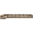 Meridian Shaggy Taupe Corduroy Performance Fabric Modular Sectional IMAGE 6