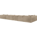  Manufacturer Color_Taupe -- Shaggy 233" Taupe Corduroy Performance Fabric Upholstered 8 pc Modular Sectional IMAGE 7