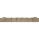  Manufacturer Color_Taupe -- Shaggy 233" Taupe Corduroy Performance Fabric Upholstered 9 pc Modular Sectional IMAGE 5