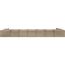 Meridian Shaggy Taupe Corduroy Performance Fabric Modular Sectional IMAGE 5