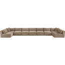  Manufacturer Color_Taupe -- Shaggy 233" Taupe Corduroy Performance Fabric Upholstered 9 pc Modular Sectional IMAGE 6