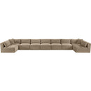 Meridian Shaggy Taupe Corduroy Performance Fabric Modular Sectional IMAGE 6