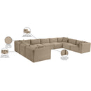  Manufacturer Color_Taupe -- Shaggy 171" Taupe Corduroy Performance Fabric Upholstered 9 pc Modular Sectional IMAGE 13