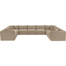  Manufacturer Color_Taupe -- Shaggy 171" Taupe Corduroy Performance Fabric Upholstered 9 pc Modular Sectional IMAGE 3