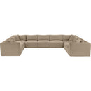 Meridian Shaggy Taupe Corduroy Performance Fabric Modular Sectional IMAGE 3